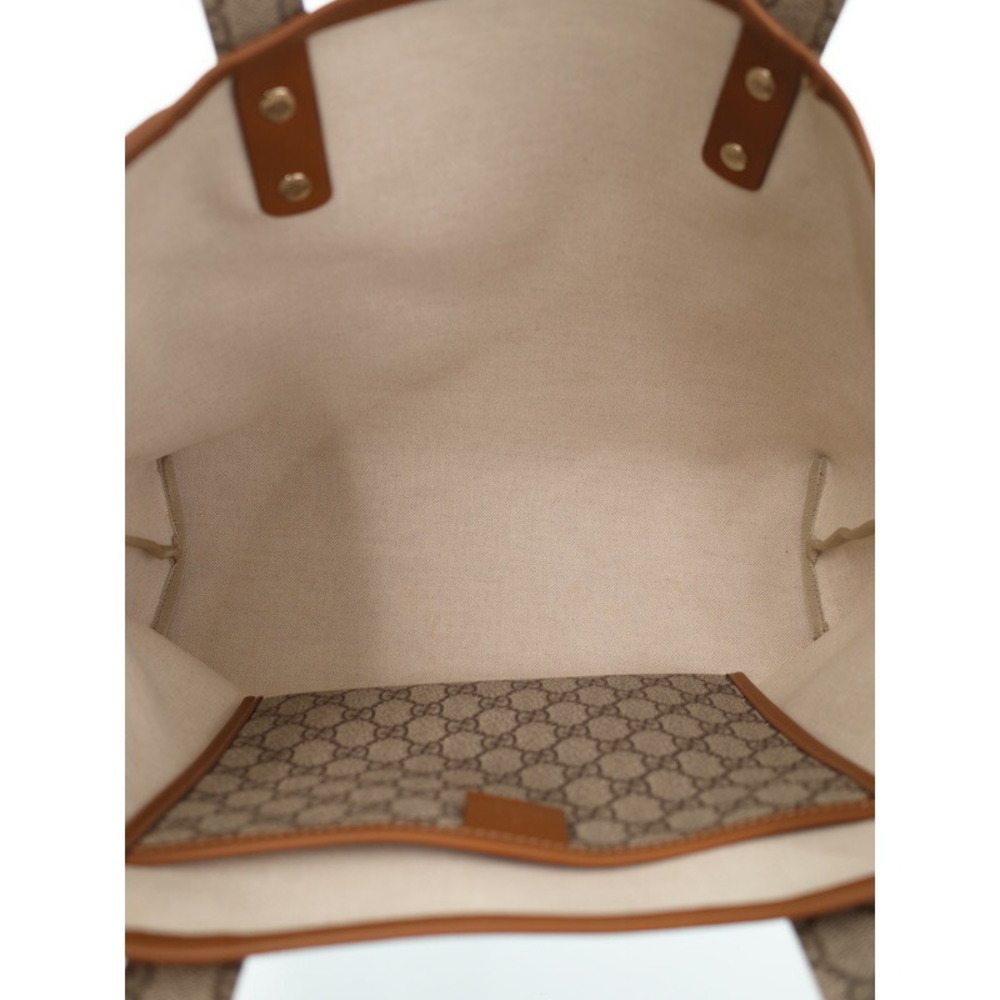 Gucci handbag beige brown GG canvas tote bag - Picture 3 of 9